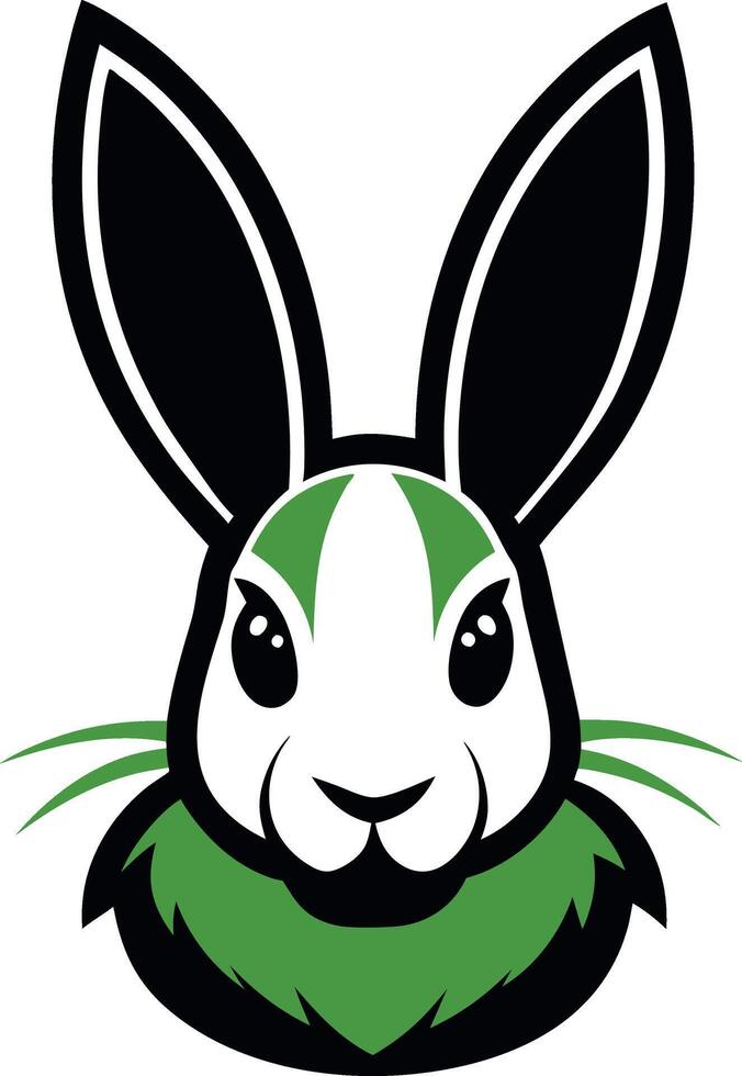 Premium Rabbit Logo Template Icon Illustration with White Background vector