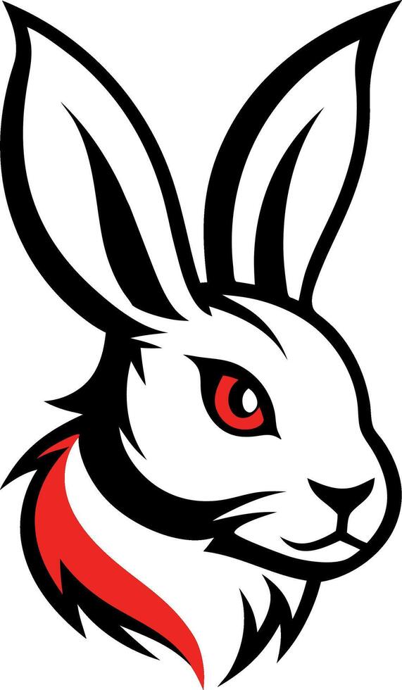 Modern Rabbit Logo Template Icon Design on White Background vector