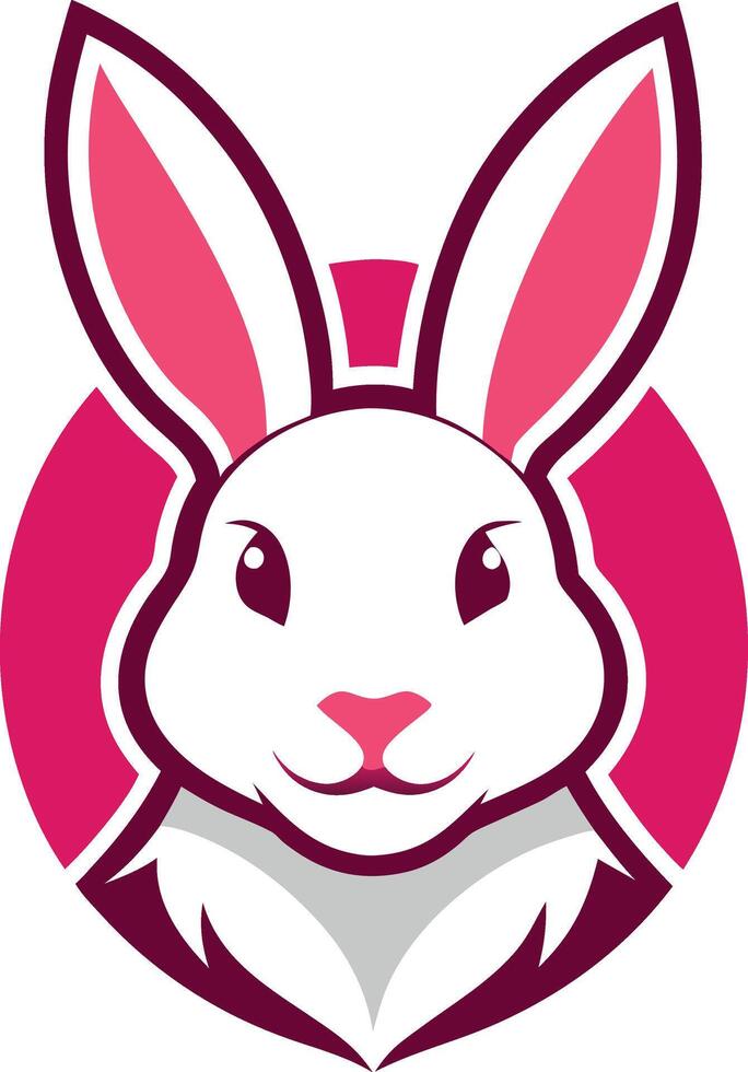 Creative Rabbit Logo Template White Background Icon Illustration vector
