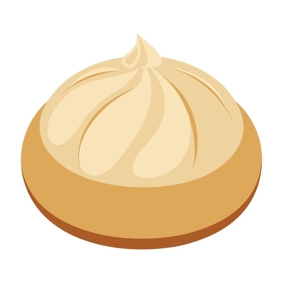 Illustration of Dumplingfood isolated on white vector
