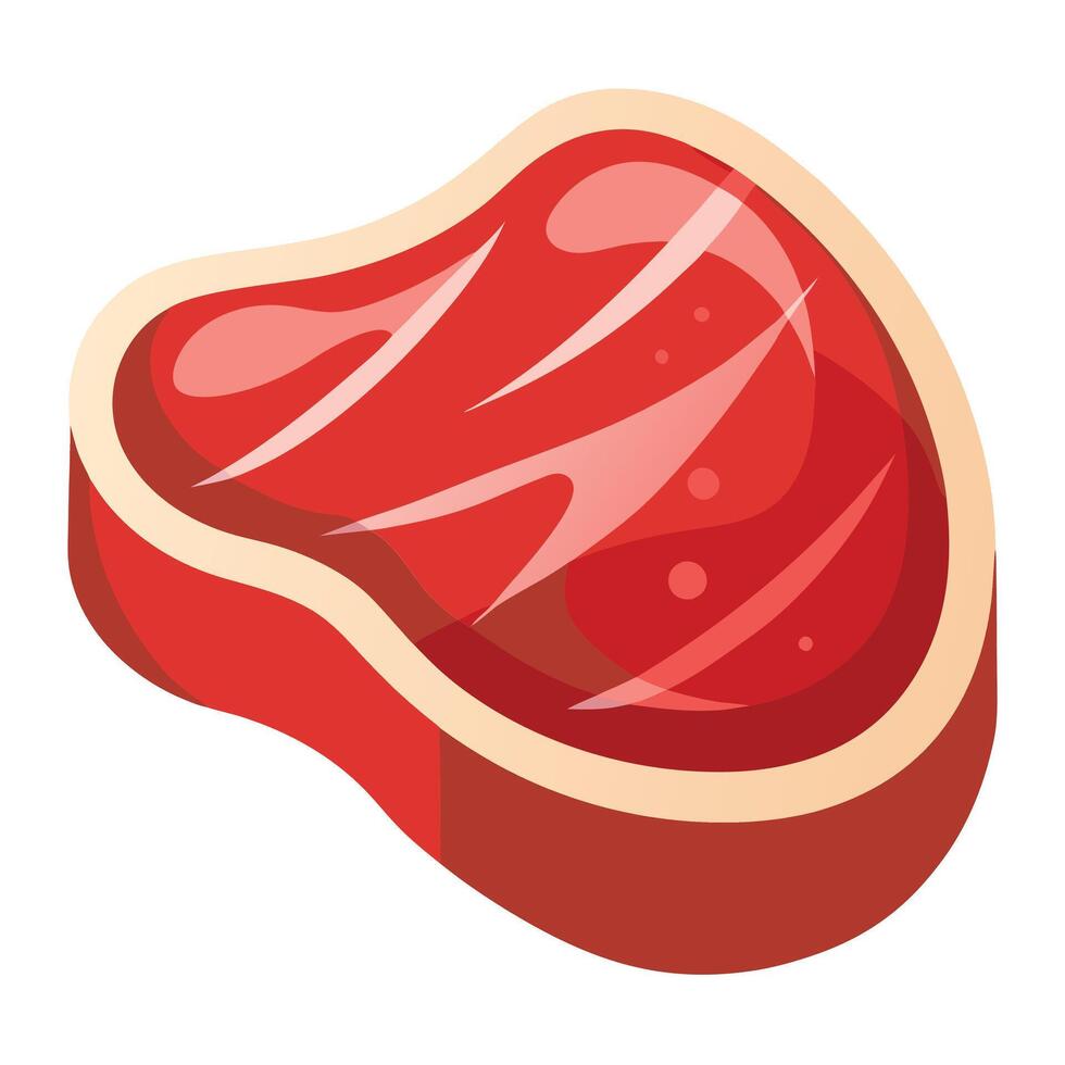 Illustration of Steakfood Isolated on white vector