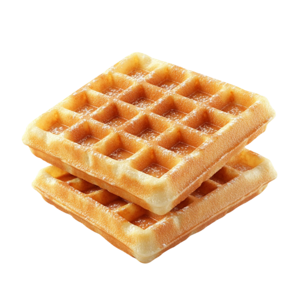 Delicious Waffles on Transparent Background. png