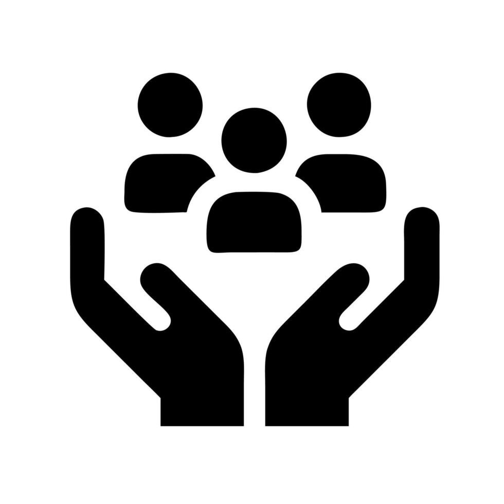 Inclusion social equity icon. Thin line people group , community care, people group save icon. Editable flat stroke icon. vector