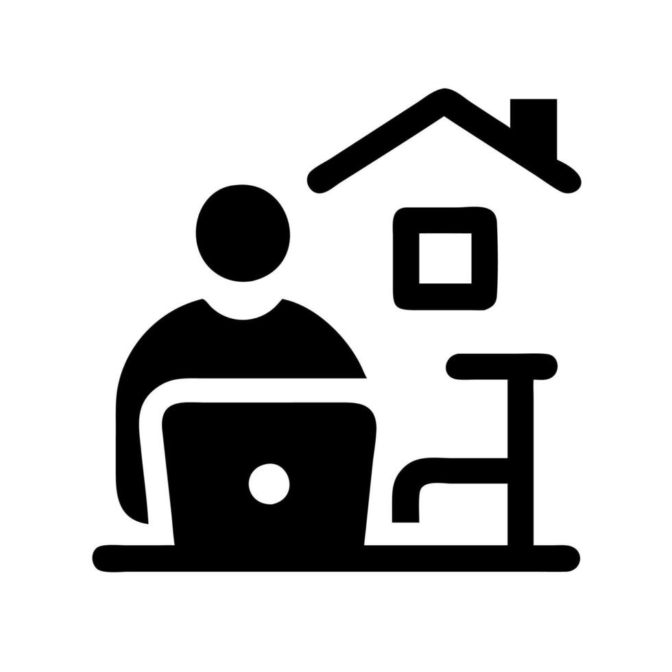 Home office icon illustration vector