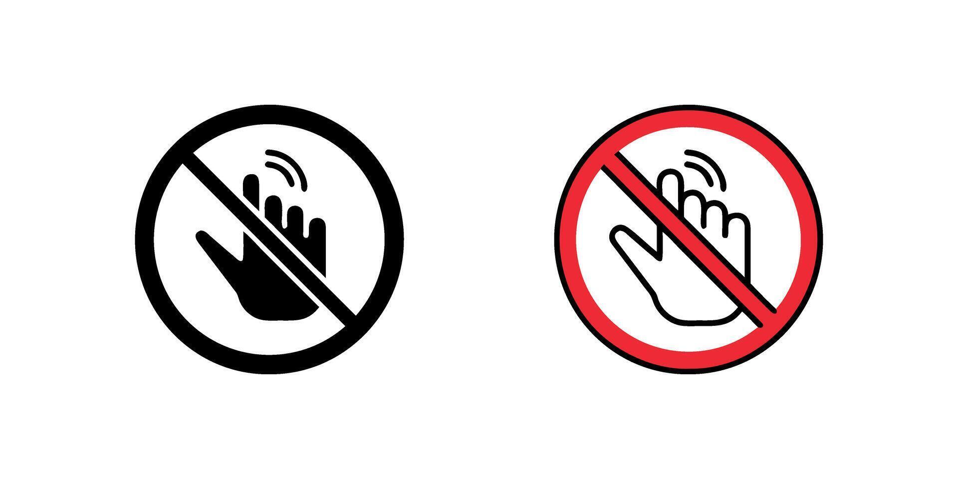 No touch sign illustration vector