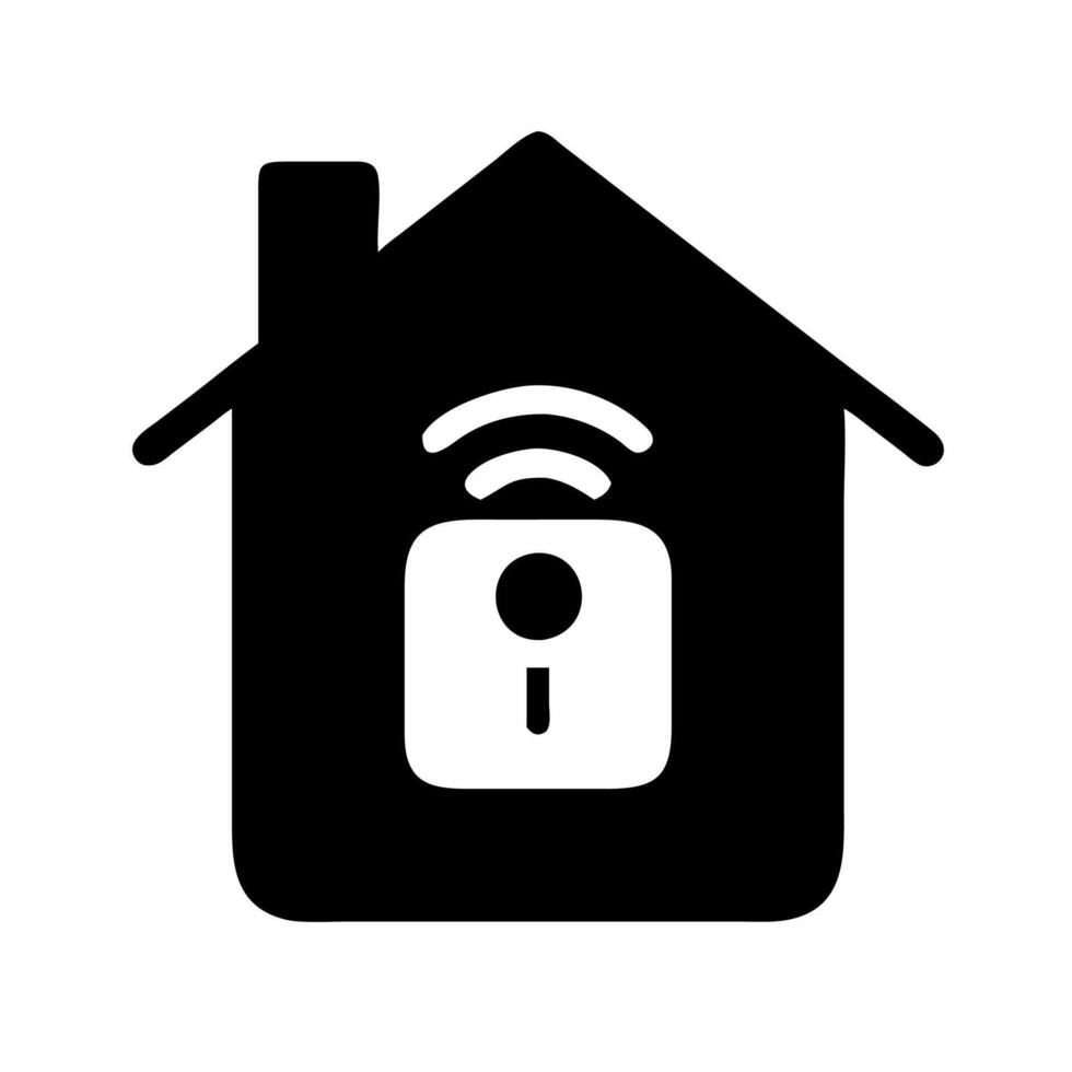 Home security icon illustration vector