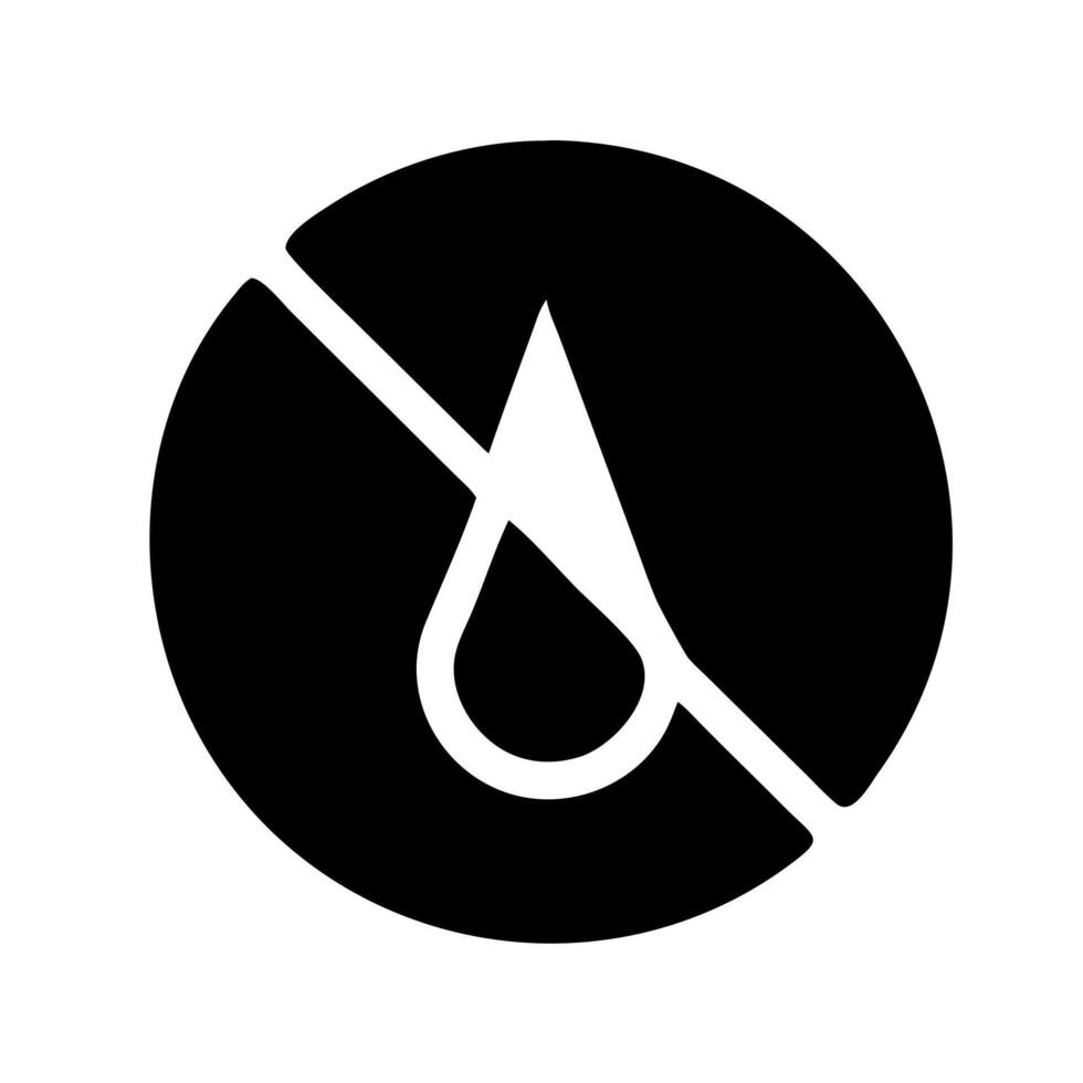 No water icon illustration vector