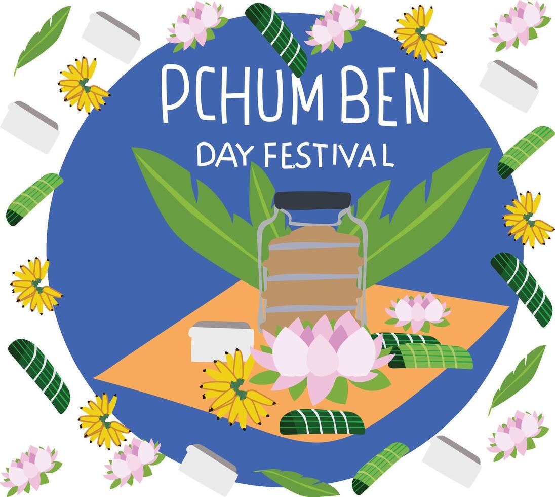 Pchum ben day festival vector