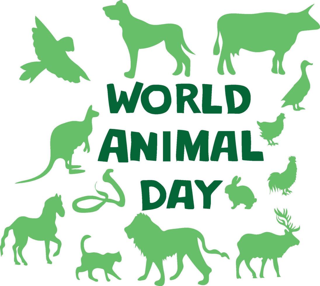 World animal day vector