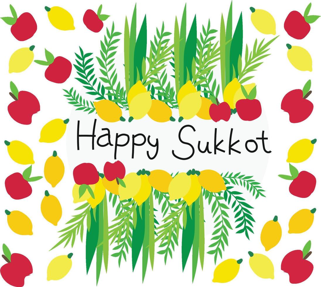 happy sukkot day vector