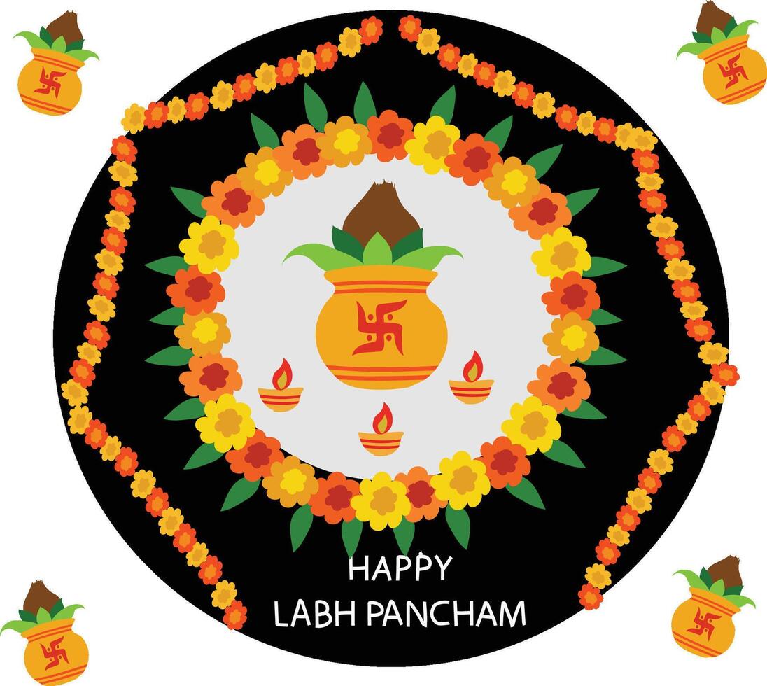 happy labh pancham vector