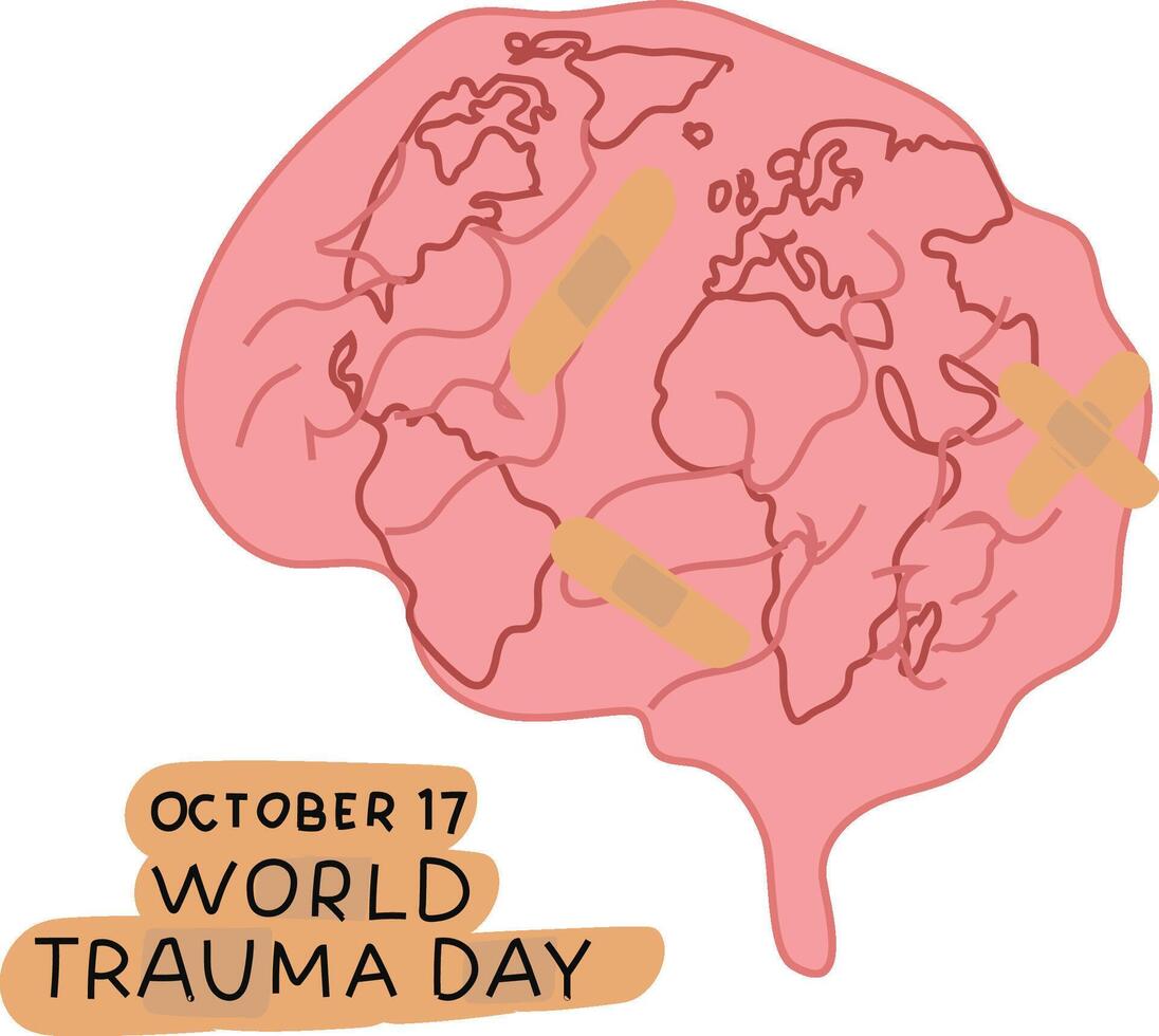 world trauma day vector