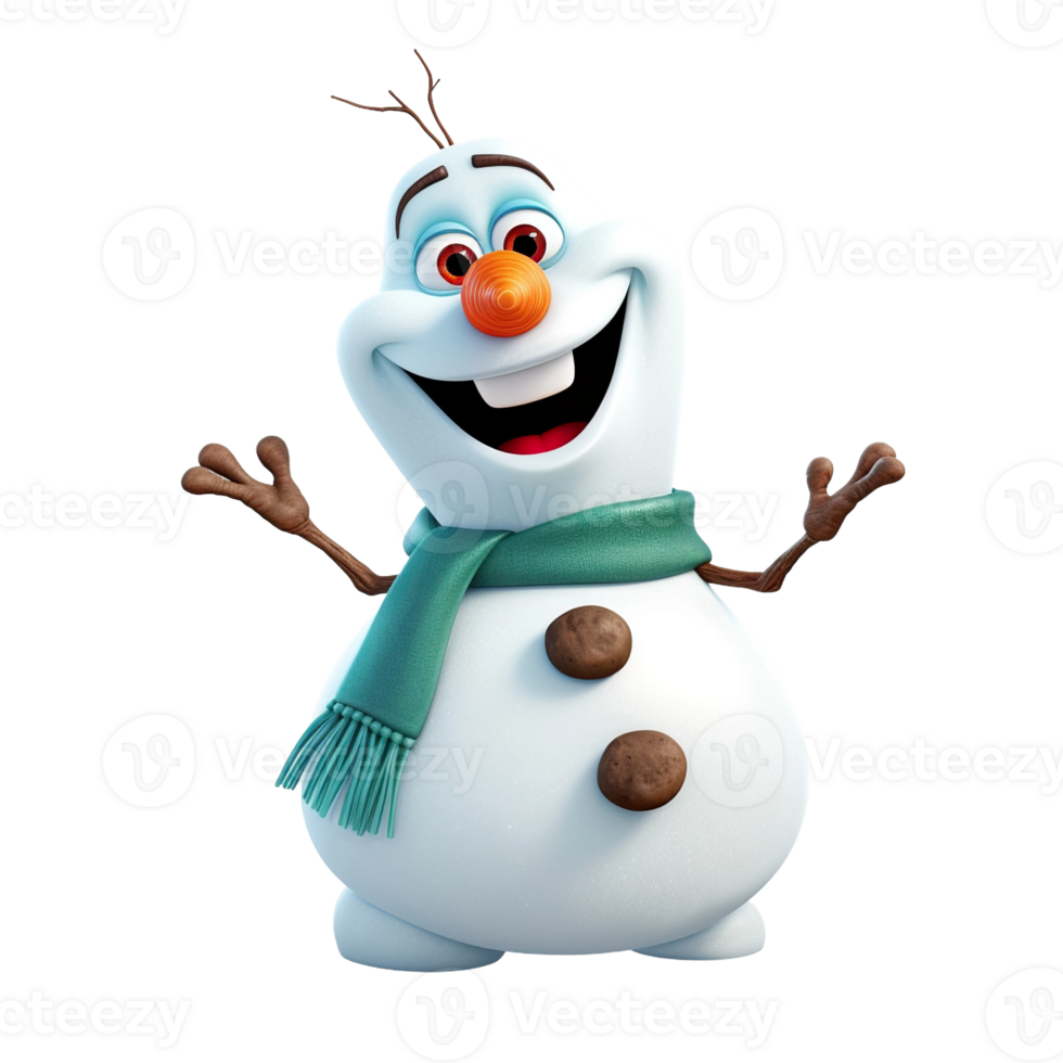 clear snowman image on transparent background png