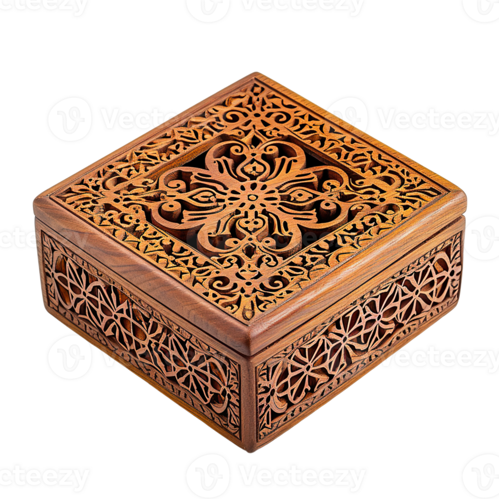 wooden box on transparent background png