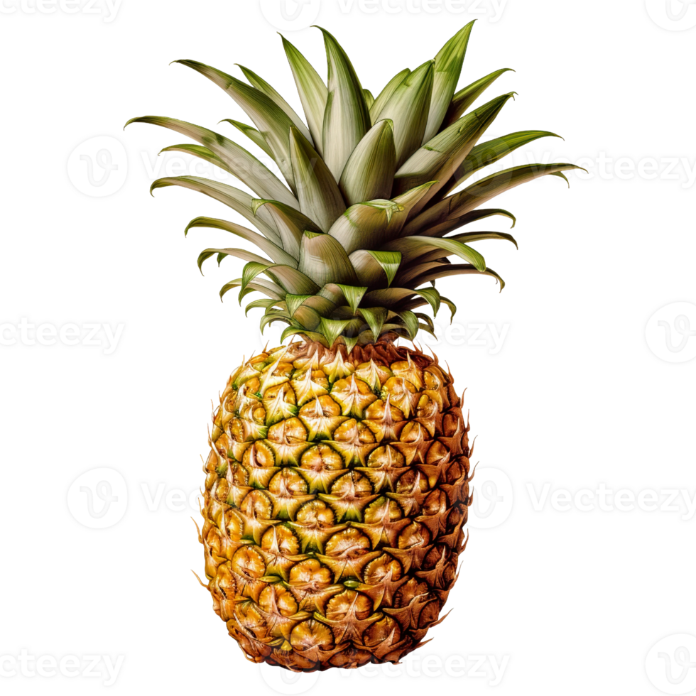 unique pineapple representation on transparent background png