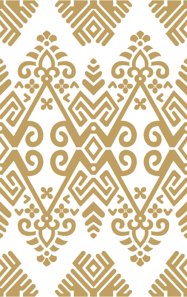 Elegant traditional Indonesian songket motif gold design pattern elements. Suitable for songket motifs, batik on cloth, backgrounds png