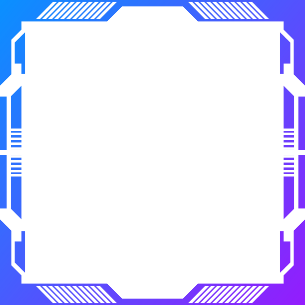 Futuristic Tech Frame with Bold Geometric Edges png
