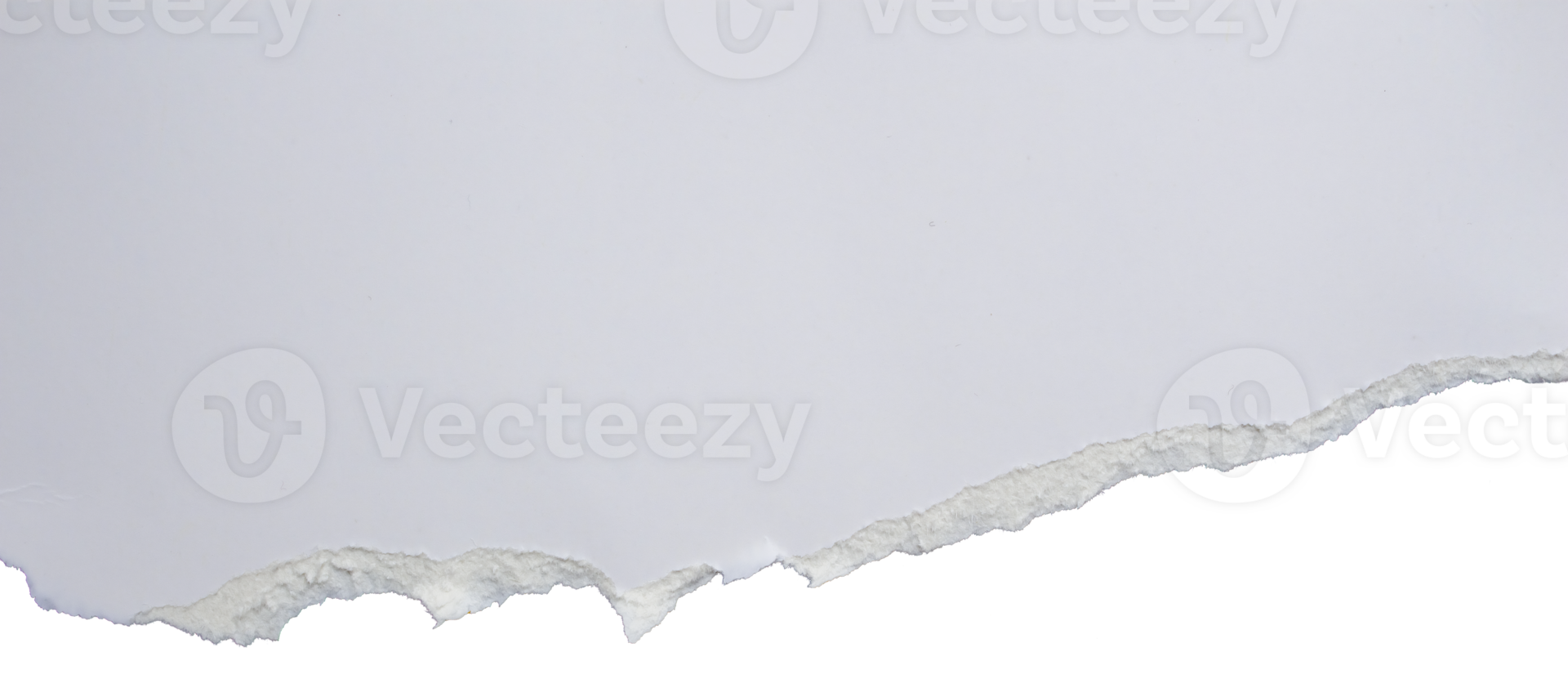 Ripped torn white paper piece on transparent background, paper cut out design element png