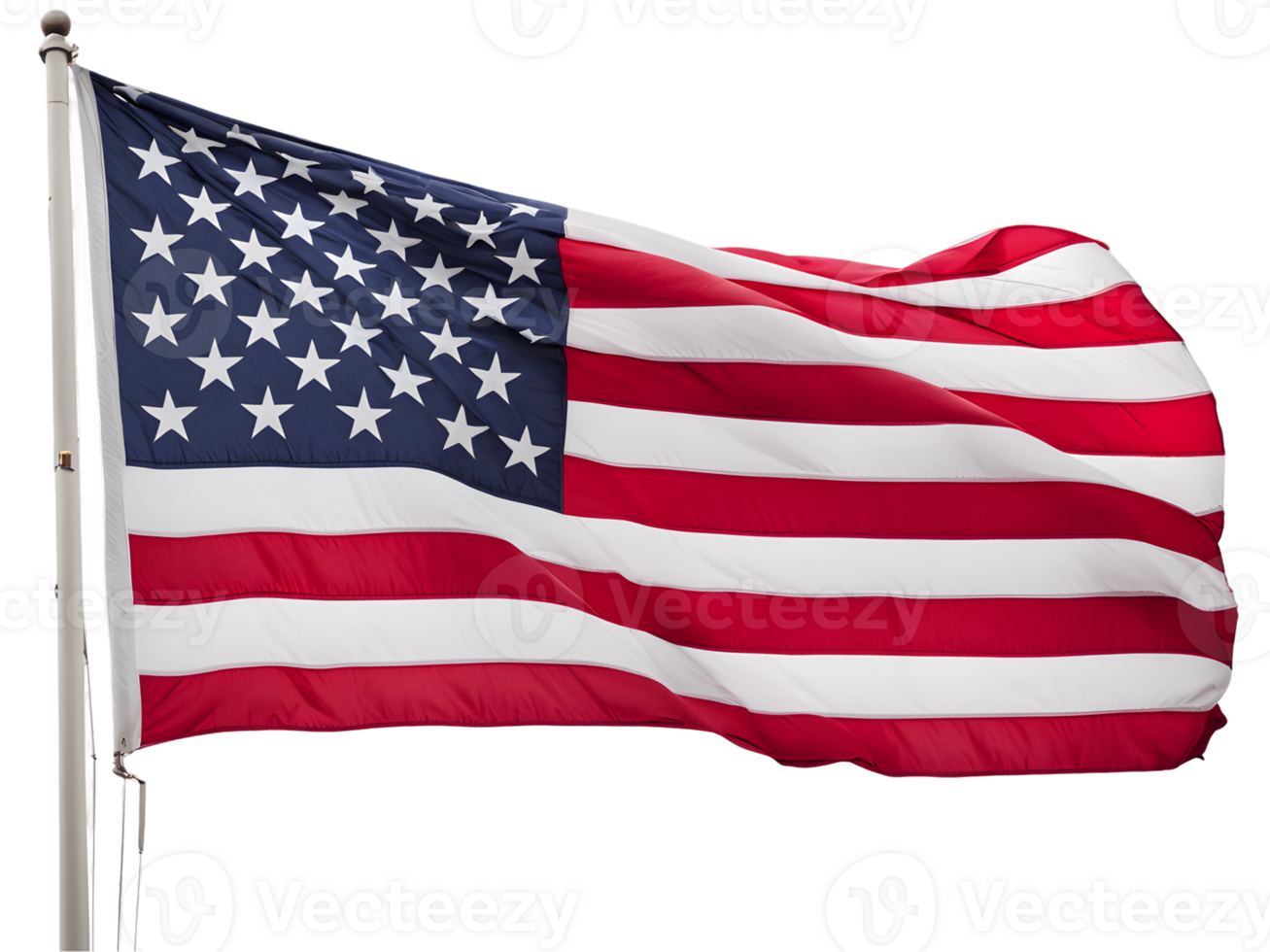 United States flag isolated on transparent background png