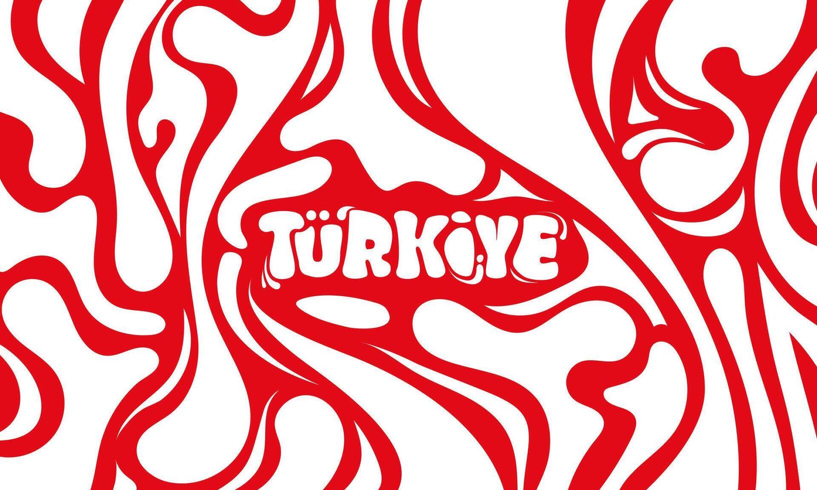 Red white background design with typography of turkey and fluid ethnic design. Turkey republic day background. vector