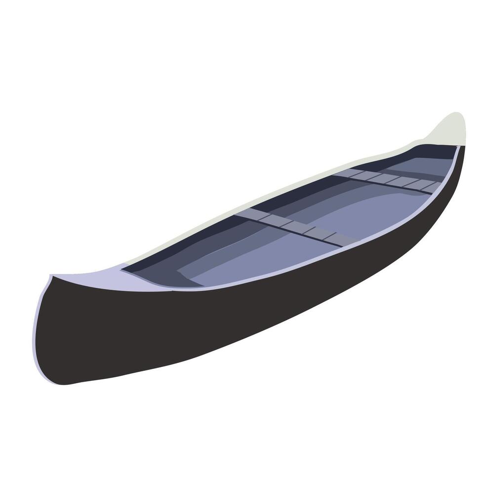 canue boat or kayak translated as narrow boat vector