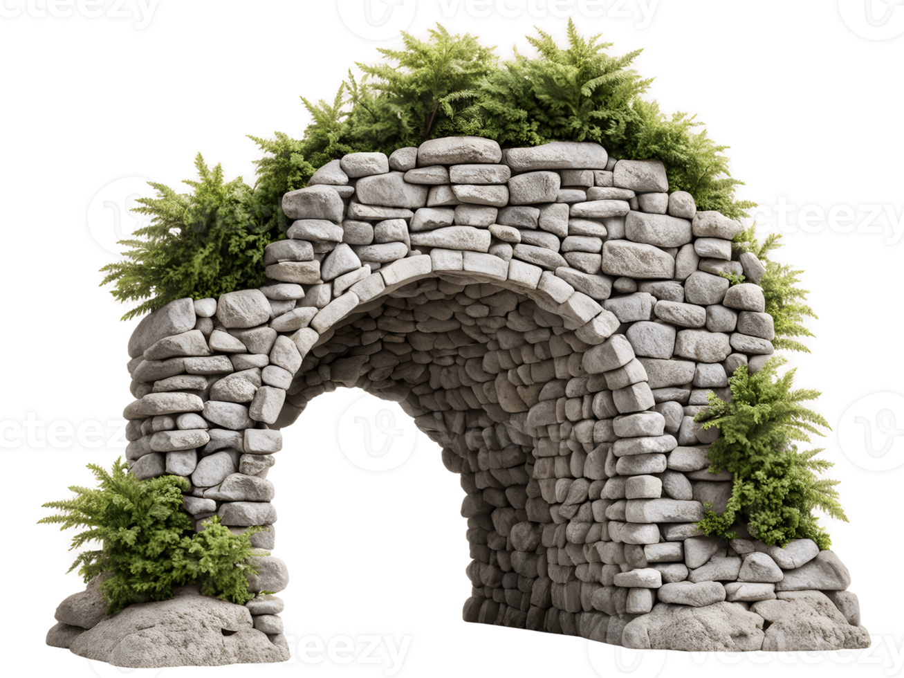 majestic artificial rock archway isolated on transparent background png