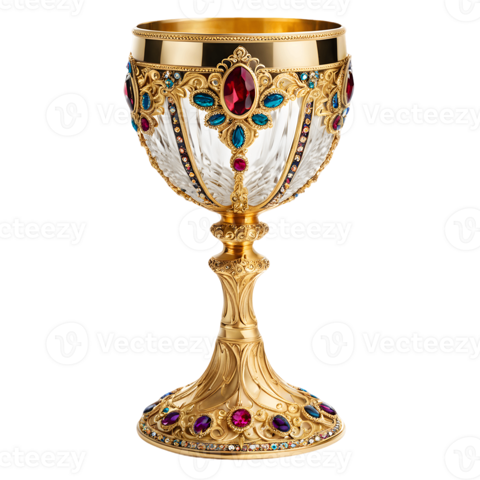 ornate decorative goblet isolated on transparent background png