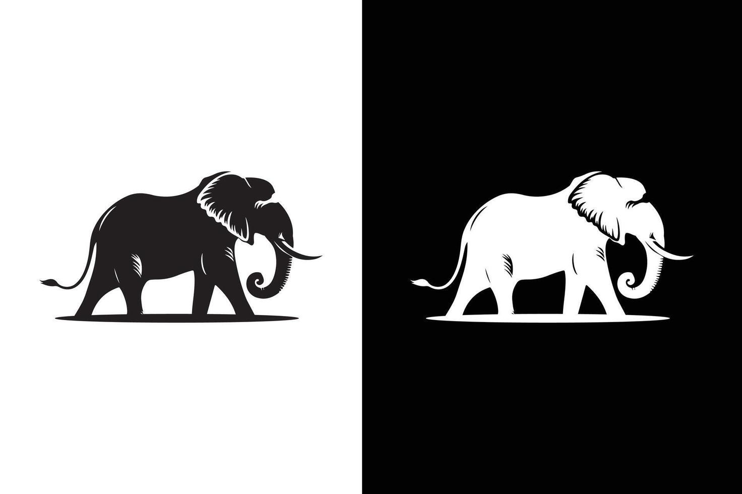 Elephant silhouette. Elephant logo icon illustration design vector