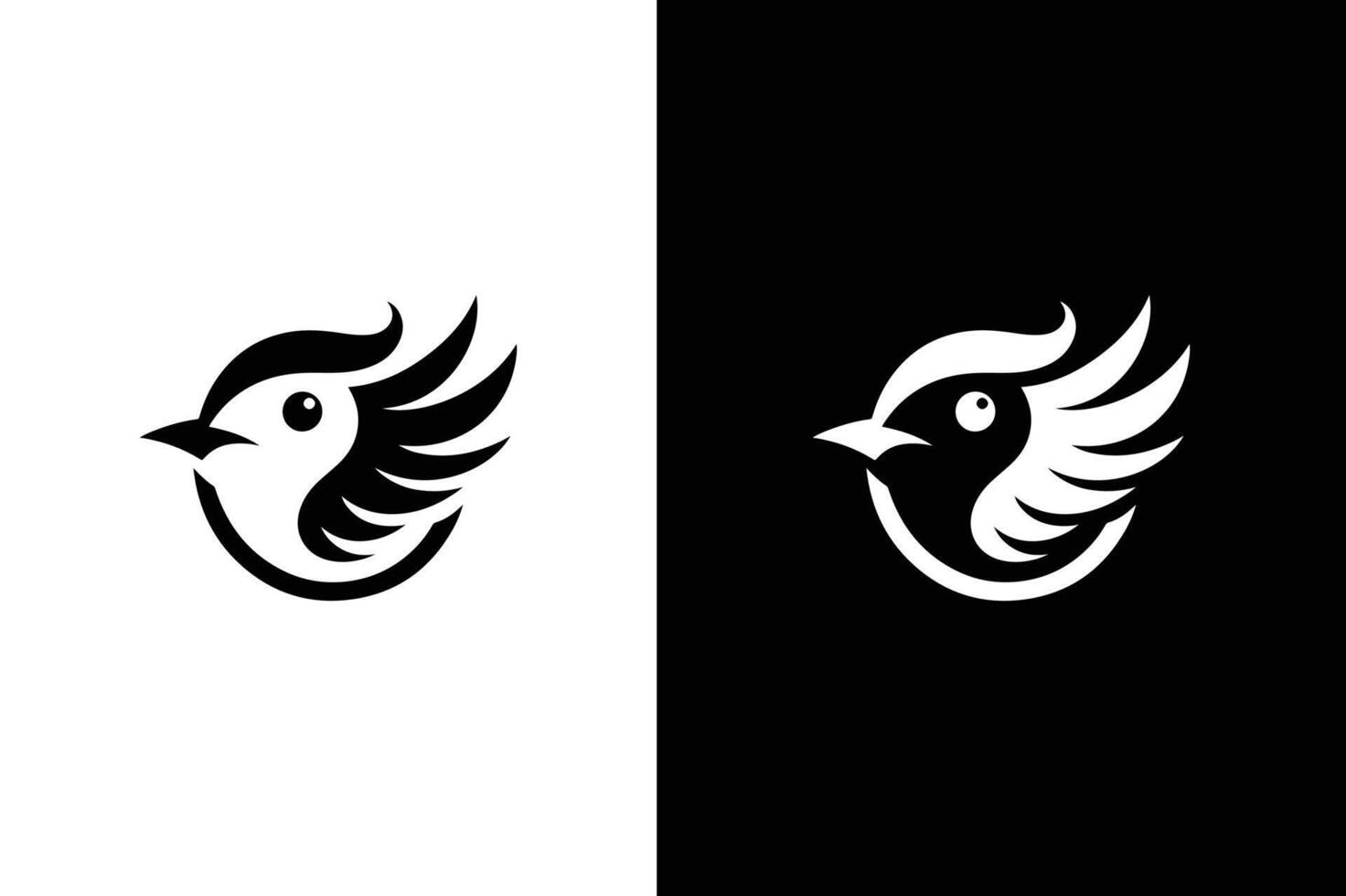 Bird silhouette icon elements for design. Bird silhouette black vector