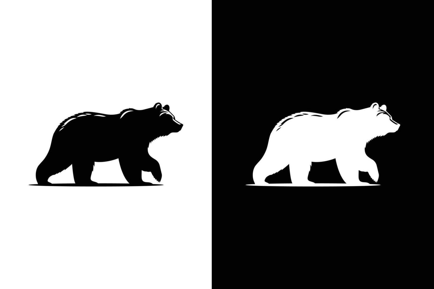 bear silhouette. Bear icon illustration black vector