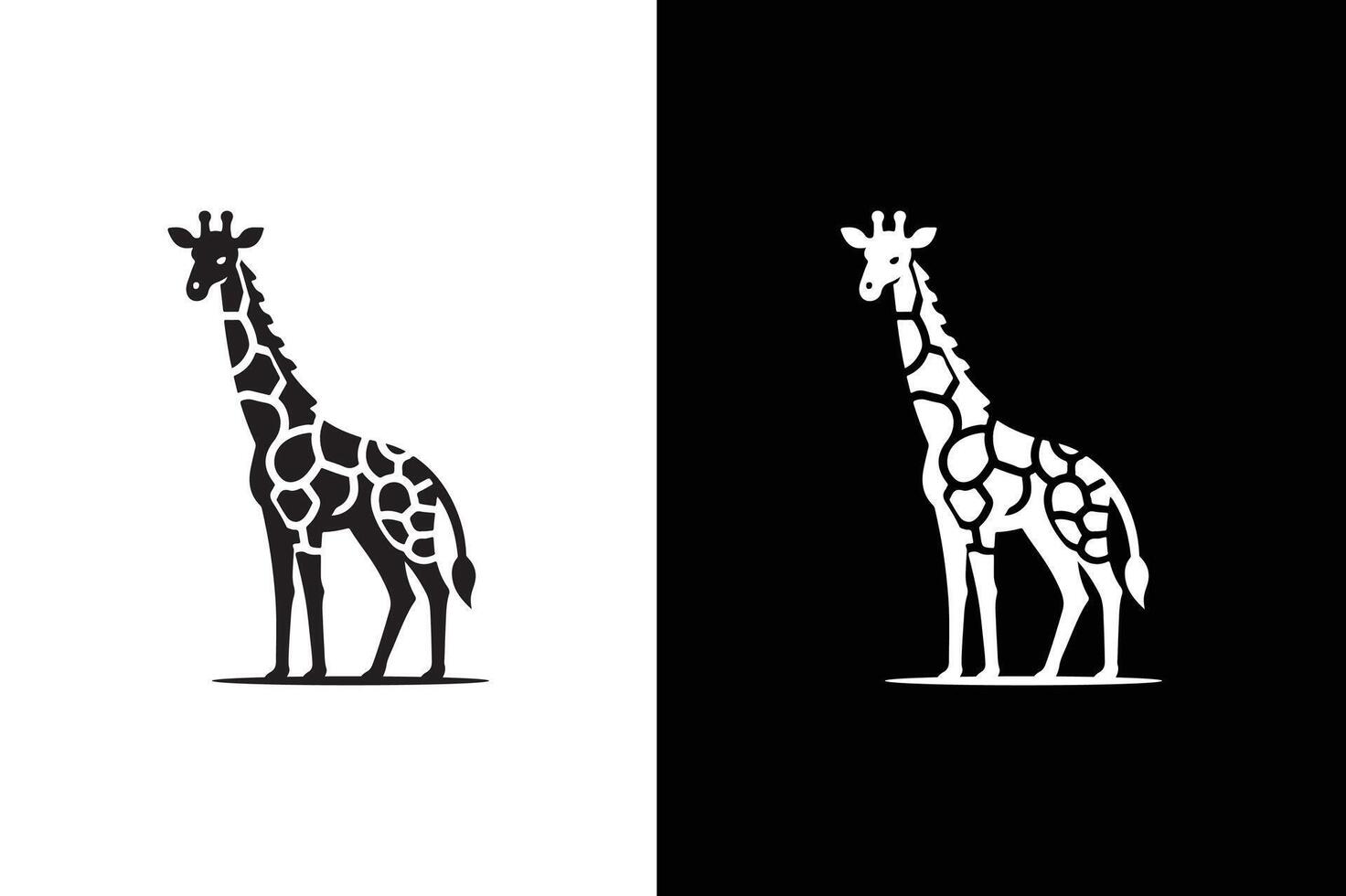 Giraffe icon illustration. Giraffe animal zoo wild icon silhouette vector