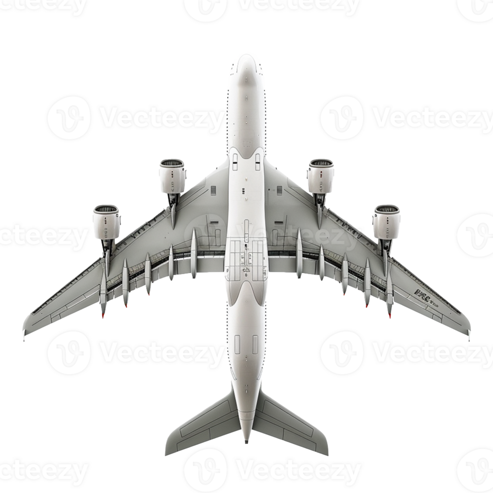 Plane isolated on transparent background, realistic Ai image png