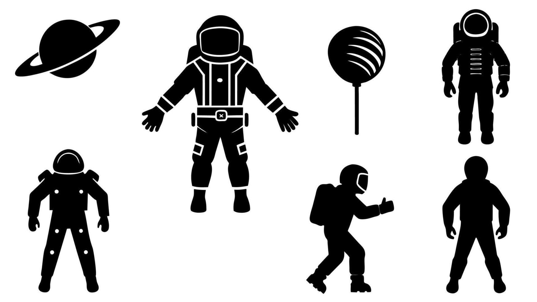 Astronaut silhouette clip art vector