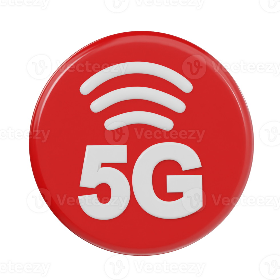 5g icon 3d render illustration png