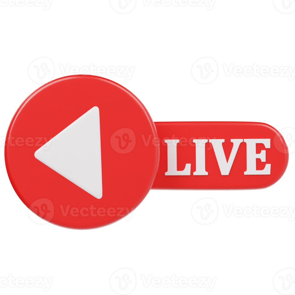 Live icon 3d render illustration png