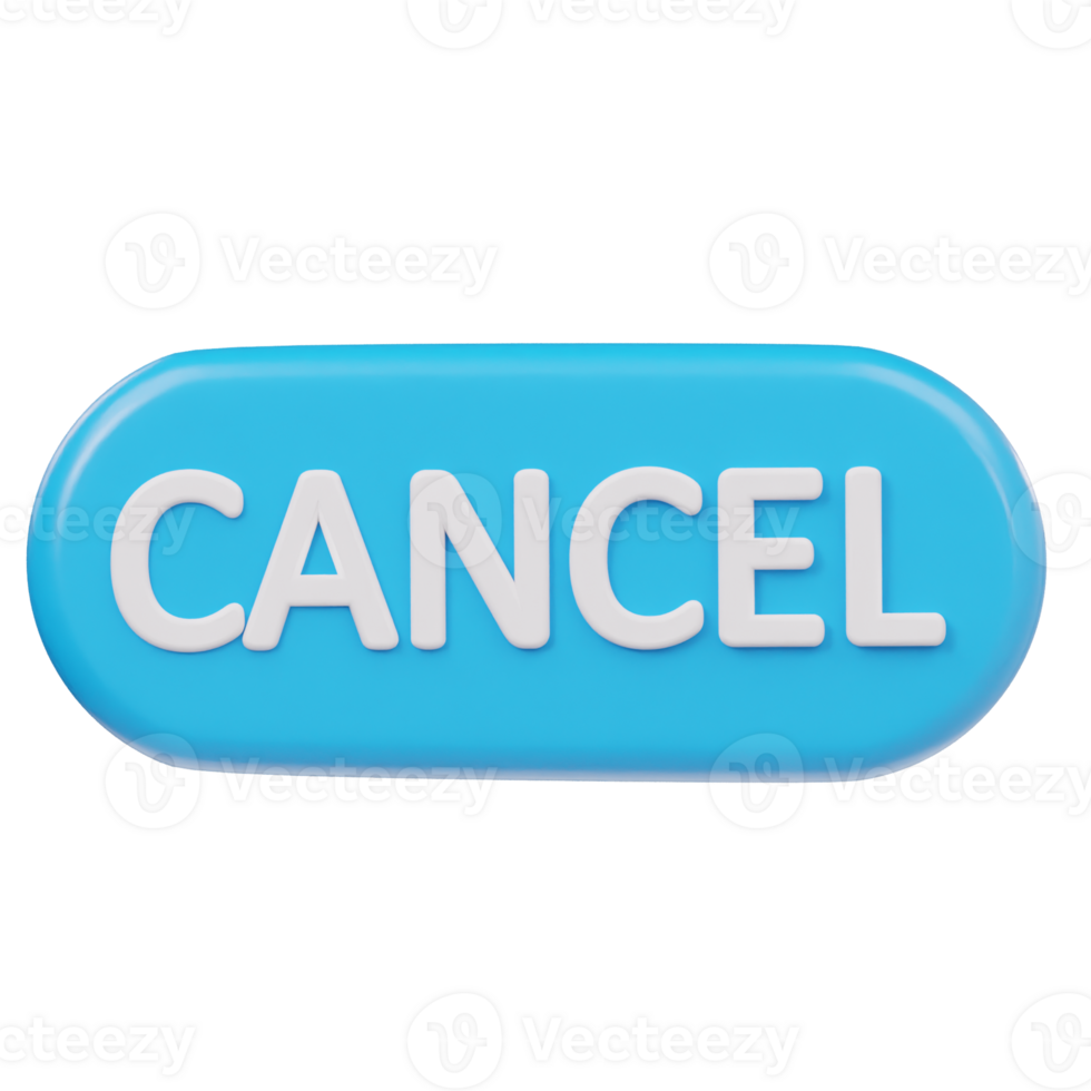 Cancel icon 3d render illustration png