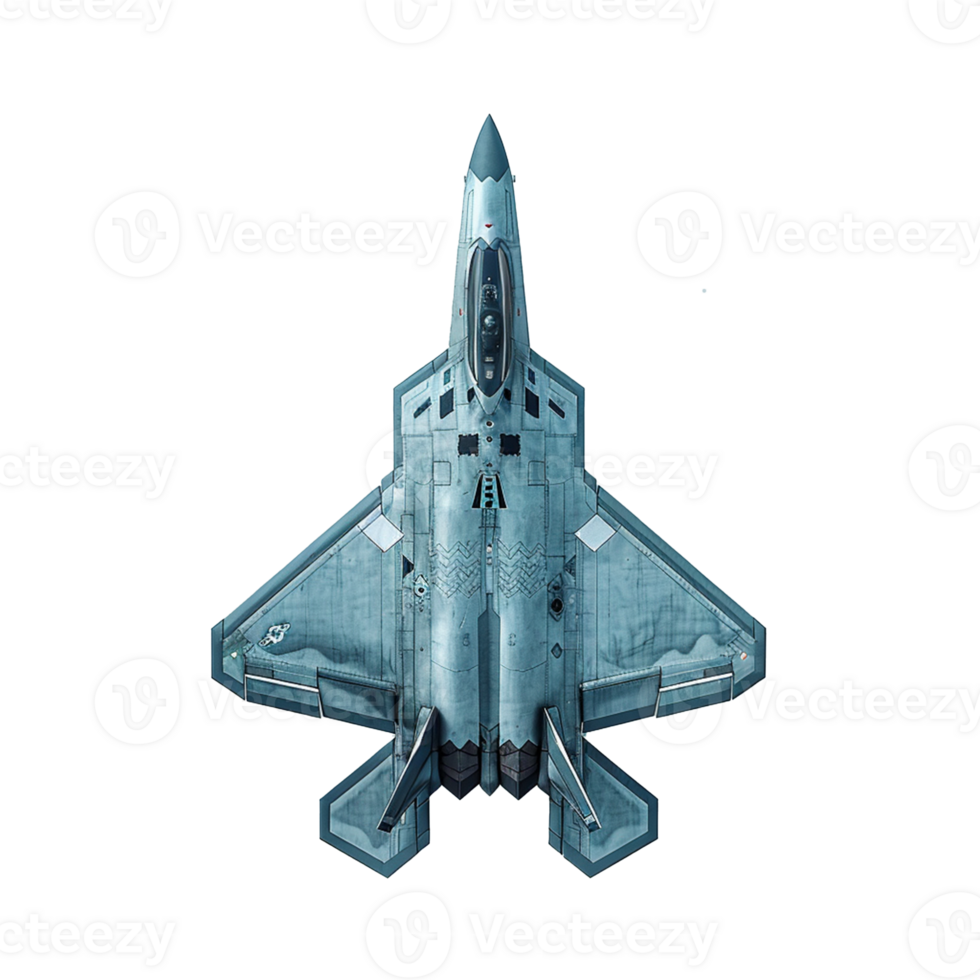 Fight jet isolated on transparent background, realistic Ai image png