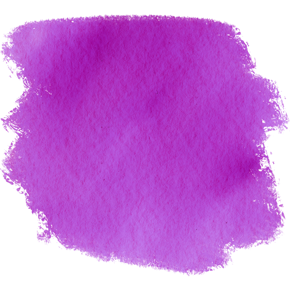 A dynamic Magenta watercolor brush stroke with rough grunge textures and faded edges png
