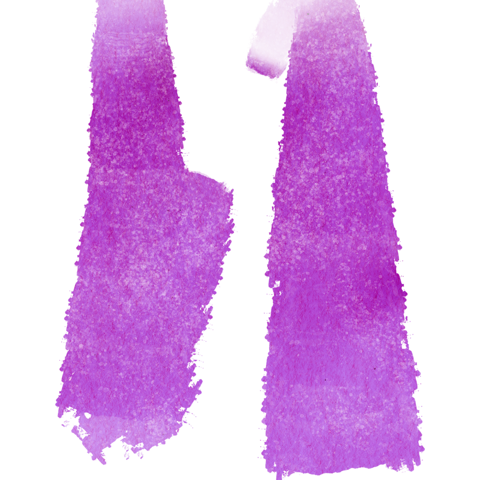 A striking Magenta brush stroke with rough edges and a faded watercolor effect png