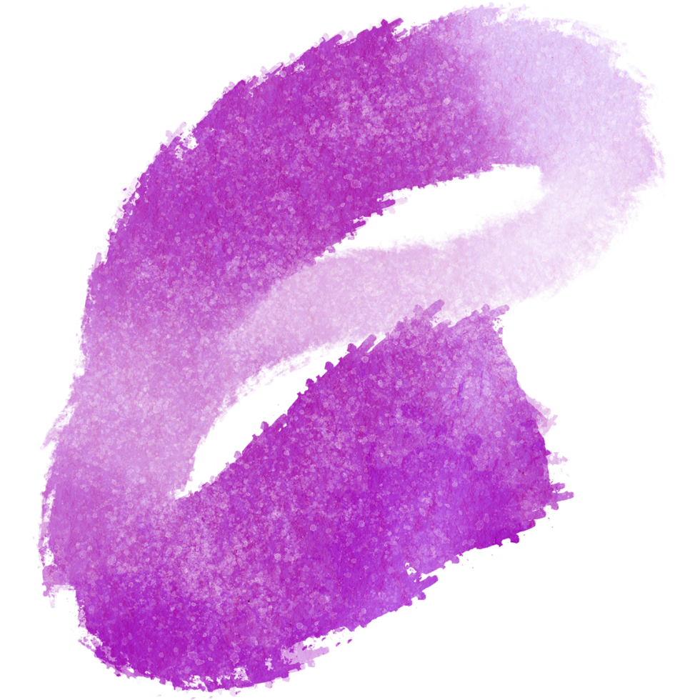 A bold Magenta brush stroke with rough edges and a flowing watercolor effect png