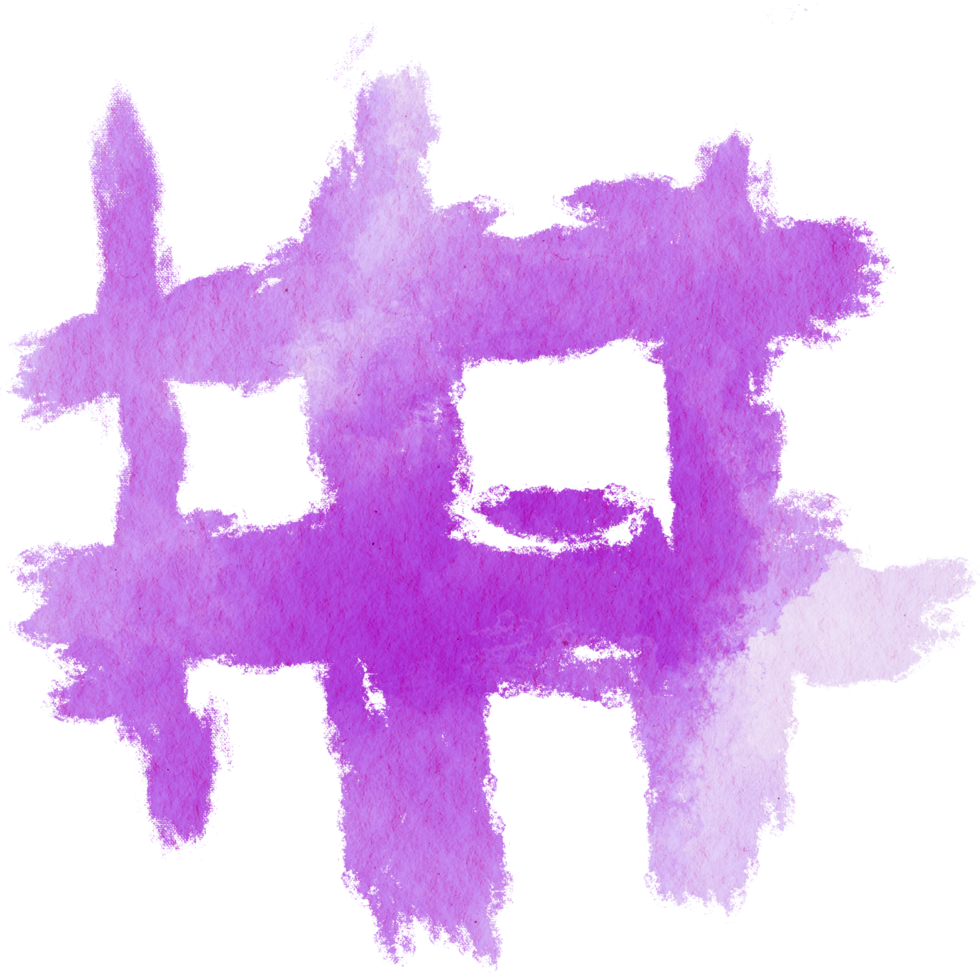 A bold Magenta stroke with rough grunge textures merging seamlessly into soft watercolor blending png
