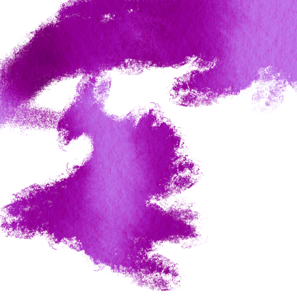 A rough Magenta brushstroke combining rugged textures with soft watercolor gradients png