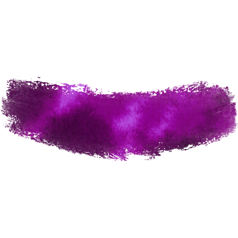 Magenta brush stroke transitioning from rough grunge into smooth watercolor hues png