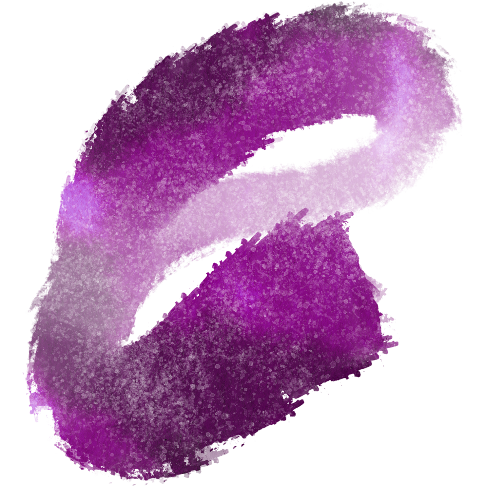 Magenta stroke moving from textured edges to smooth watercolor gradients png