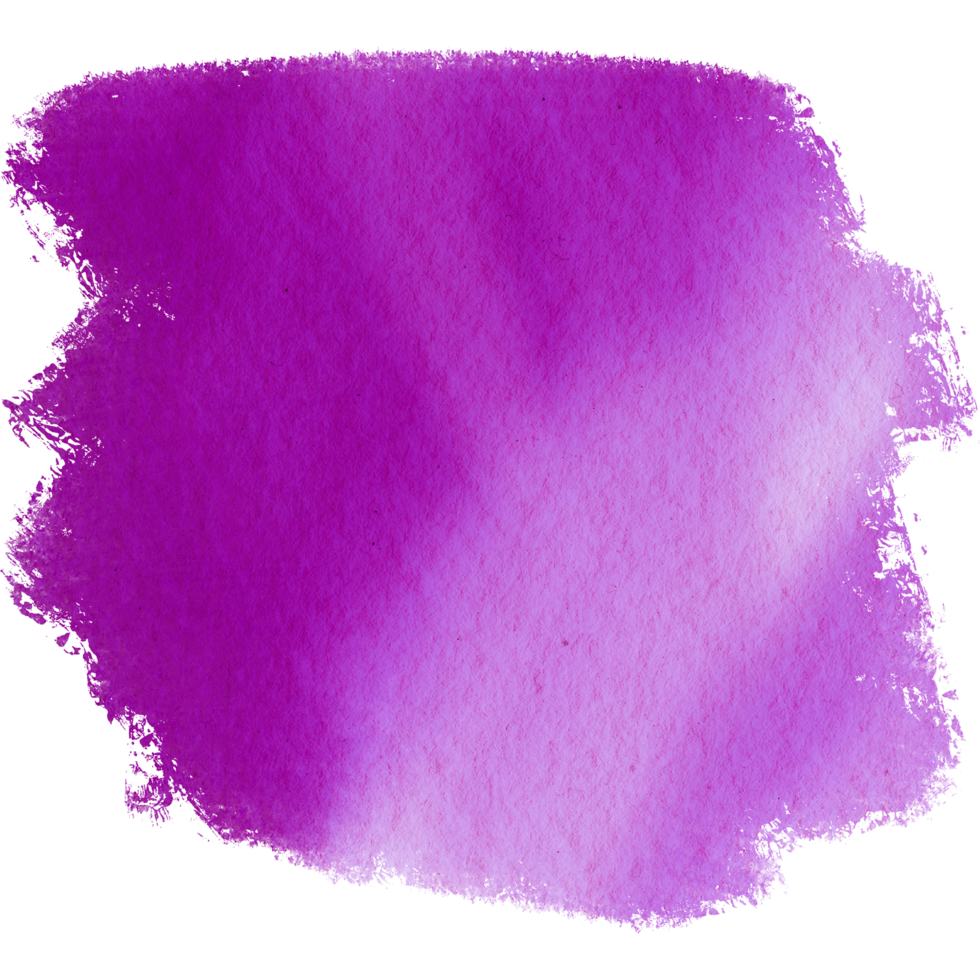 A vivid Magenta brush stroke with grunge elements resembling a watercolor splash png