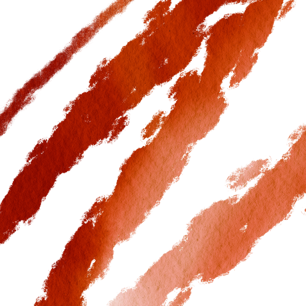 A rough Orange brush stroke with grunge inspired textures and soft watercolor tones png