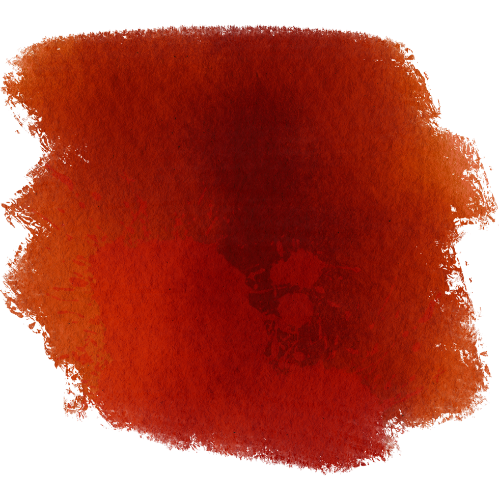 A striking Orange brush stroke with rugged edges and smooth watercolor blending png