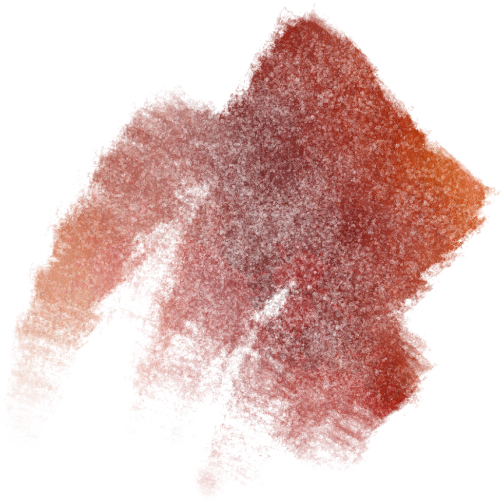 A bold Orange watercolor stroke with rugged edges and smooth blending png