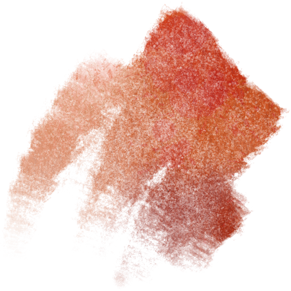 Faded Orange brush stroke with grunge textures and a smooth watercolor finish png