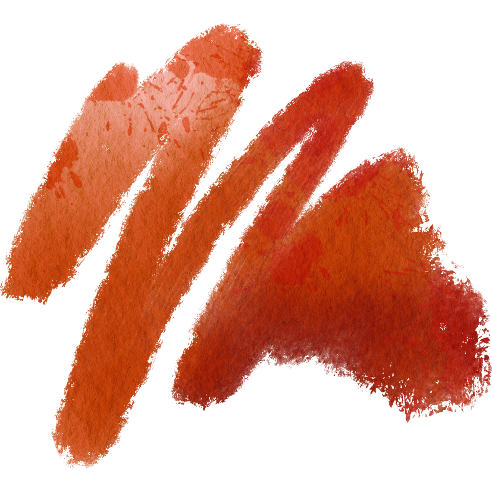 A soft Orange brush stroke with rugged grunge textures and smooth blending png